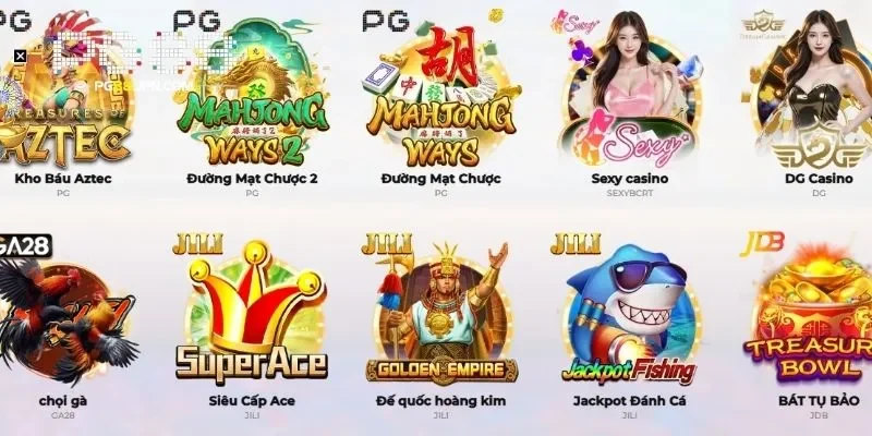 Không gian giải trí pg8888 đa dạng mang đến nhiều lựa chọn thú vị